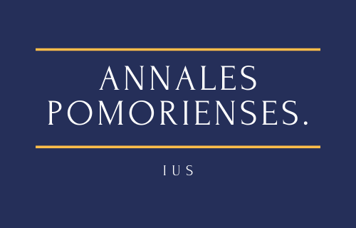 Pierwszy numer Annales Pomorienses. Ius